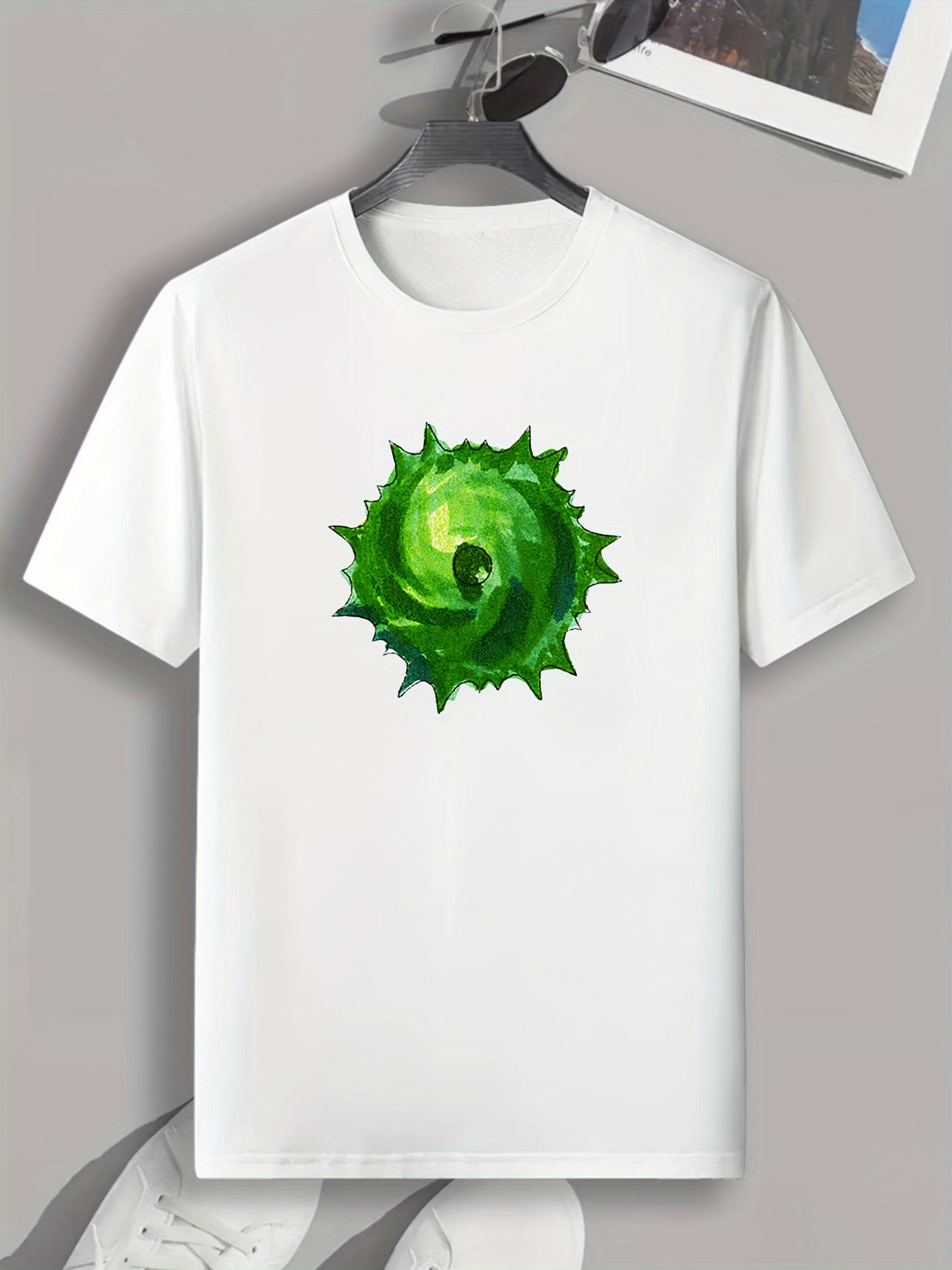 Green 3D Pattern Men's Graphic T-shirt Casual Comfy Tees For Summer