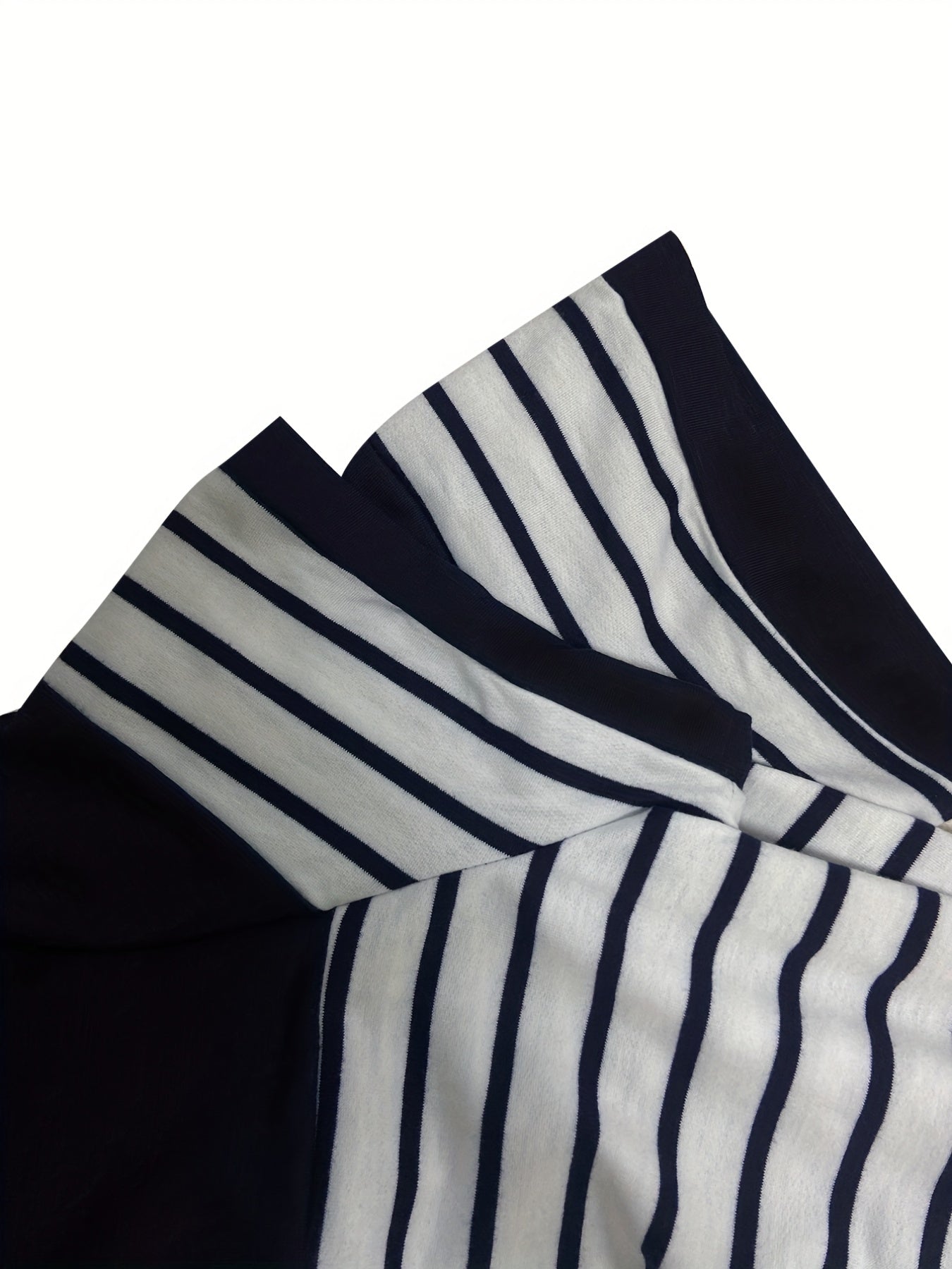Casual Striped Print Splicing Dress Short Sleeve Crew Neck Dress
