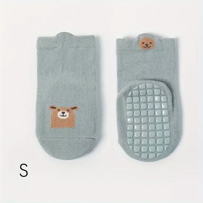 Kids Floor Socks for Spring Autumn Non-slip Walking Cartoon Socks