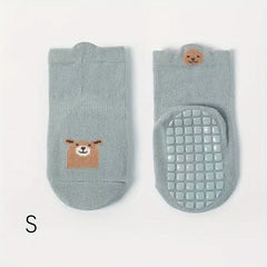 Kids Floor Socks for Spring Autumn Non-slip Walking Cartoon Socks