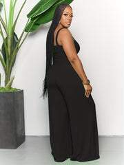 Sleeveless Wide Leg Jumpsuit Casual Suspender Jumpsuit