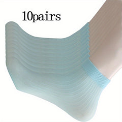 Soft Candy Short Socks for Women Comfortable Thin Crew Ankle Stockings