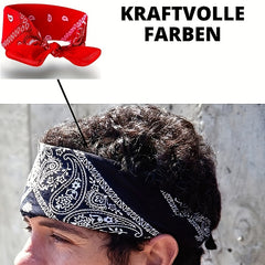 Cashew Flower Square Outdoor Sports Bag Head Scarf for Men