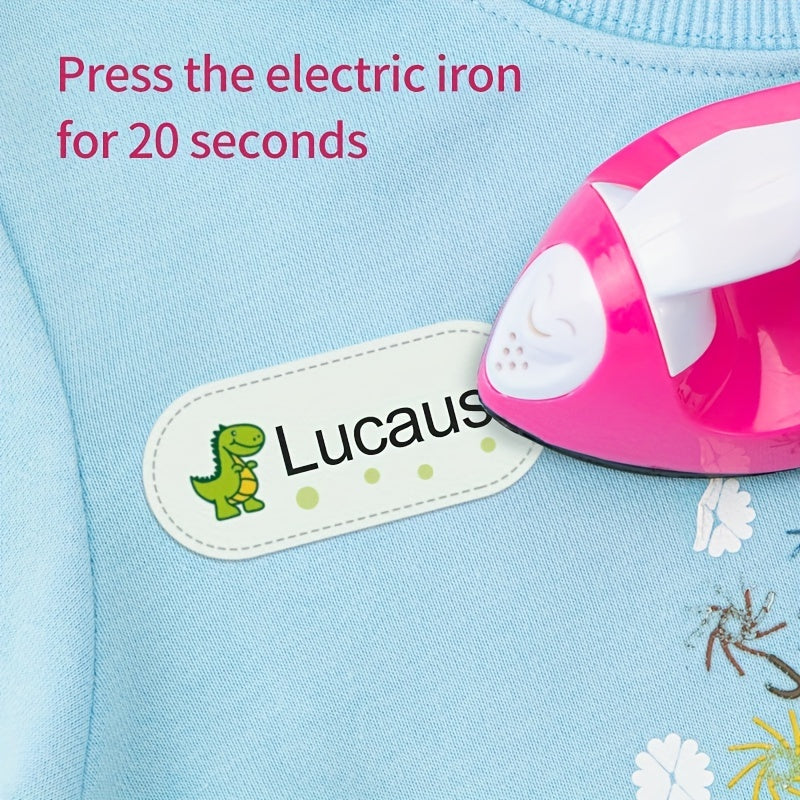 Personalized 4 6x1 Cotton Name Stickers Iron On Name Tag Custom Clothing Label