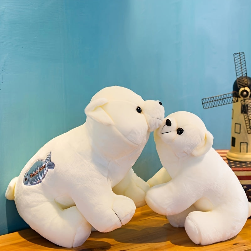 Polar Bear Plush Toy Soft Stuffed Animal Doll Room Decoration Birthday Gift