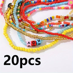 Colorful Elastic Beaded Body Waist Belly Chain for Woman Girl