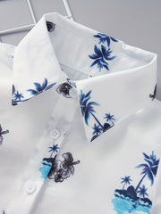 Coconut Tree Print Boys Summer Beach Shirt