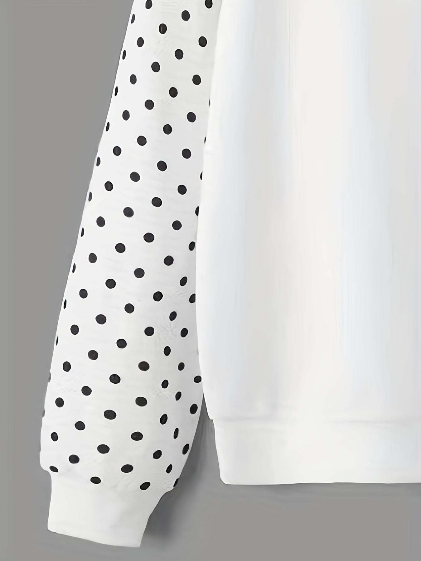 Polka Dot Pullover Sweatshirt for Women