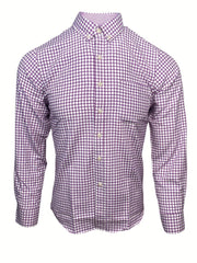 Plaid Print Men's Casual Button Up Shirt With Chest Pocket