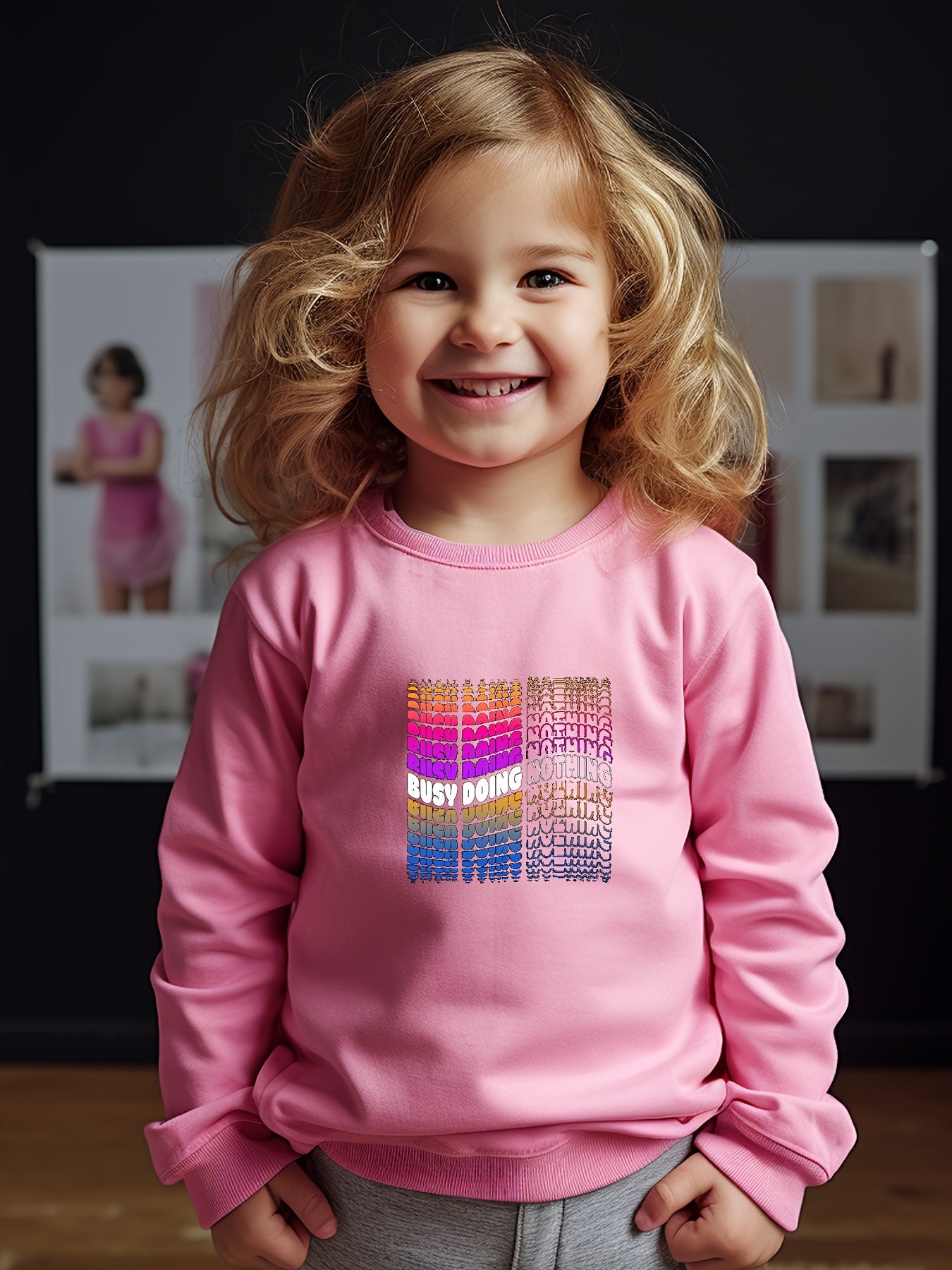 OERYUI BUSY DOING NOTHING Sweatshirt Kids Comfy Pullover Boys Girls