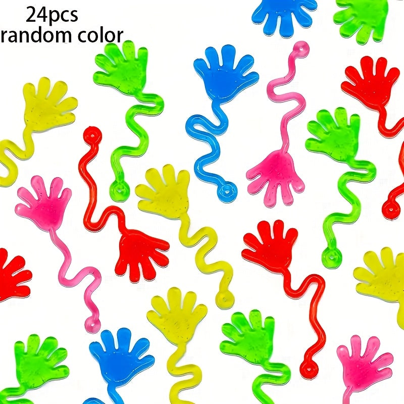 24pcs Colorful Sticky Climbing Hand Toys - Party Games Events Decorations