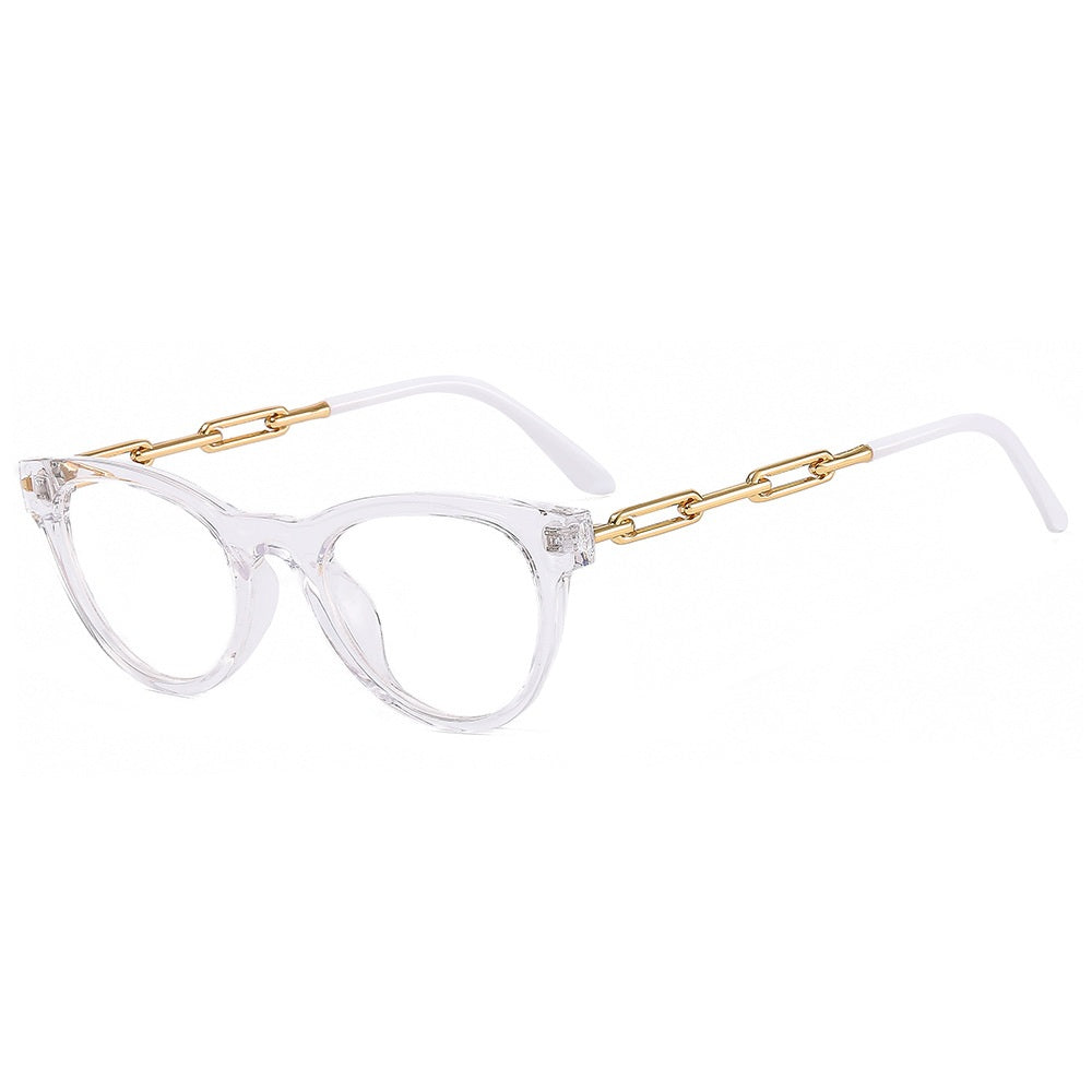 Round Cat Eye Light Blocking Glasses For Women
