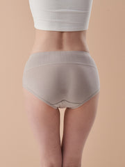 4 Pcs Solid Briefs High Rise Stretchy Intimates Panties