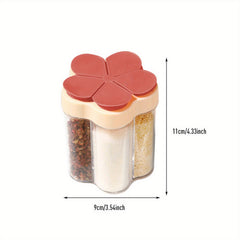 5 in 1 Kitchen Seasoning Shaker Portable Bottle with Lid