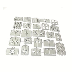 24pcs 3D Window Leaf Ring Metal Cutting Dies Scrapbook Craft Stamping Die