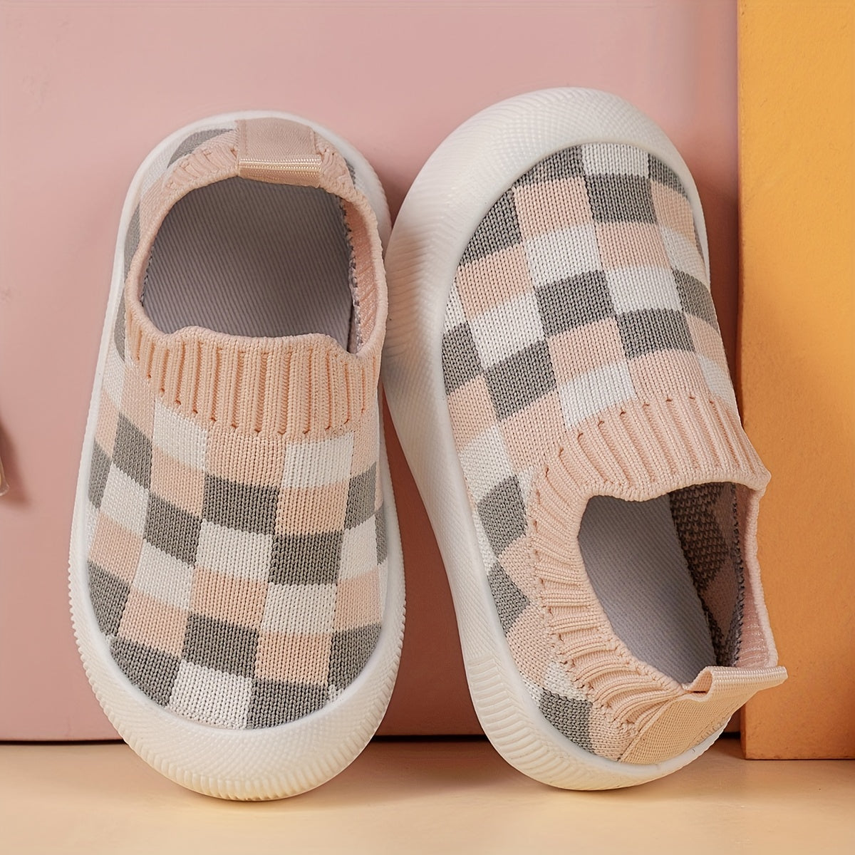 Baby Girls Slip On Woven Shoes Lightweight Walking Shoes