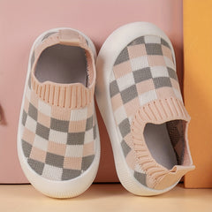 Baby Girls Slip On Woven Shoes Lightweight Walking Shoes