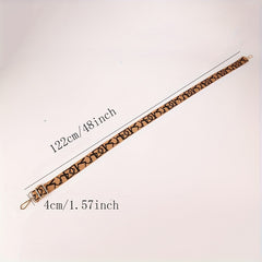 Letter Embroidery Wide Shoulder Strap for Crossbody Bag