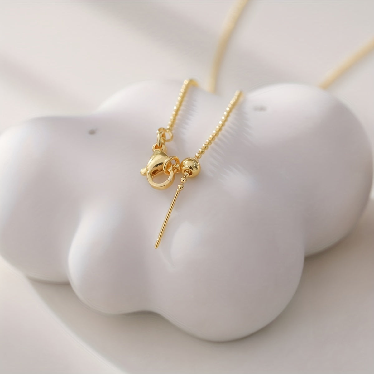Girl's Classic Golden Titanium Steel Chain Necklace
