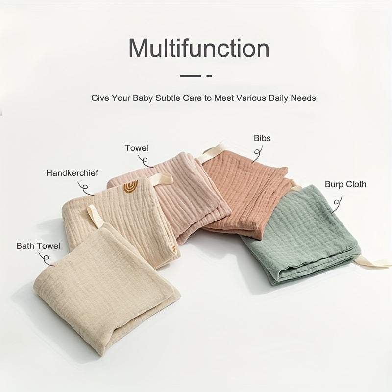5pcs Soft Cotton Gauze Baby Towels for Newborns & Infants' Bath