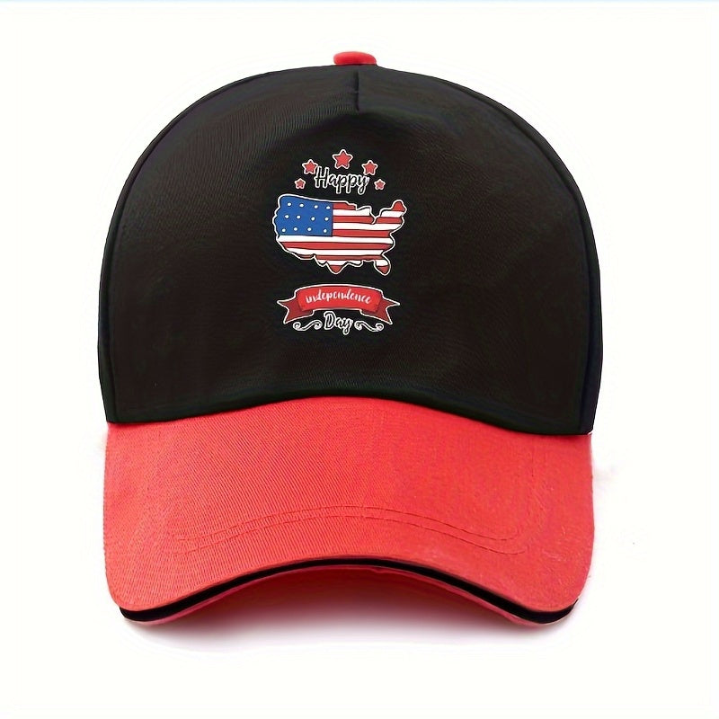Red American Flag Sports Cap Outdoor Activities Hat