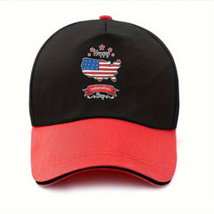 Red American Flag Sports Cap Outdoor Activities Hat