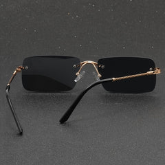 ENSAEJOE Men's Gradient Lens Rimless Casual Glasses