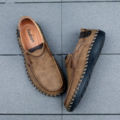 Men's Stitch Detail Loafer Shoes Comfy Moc Toe Slip On Shoes