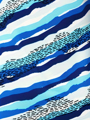 Plus Size Modest Tankini Set Women's Plus Striped Print Cami Top & Shorts