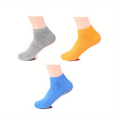 3 Pairs Kids Non-Slip Trampoline Socks, Sports Floor Silicone Socks