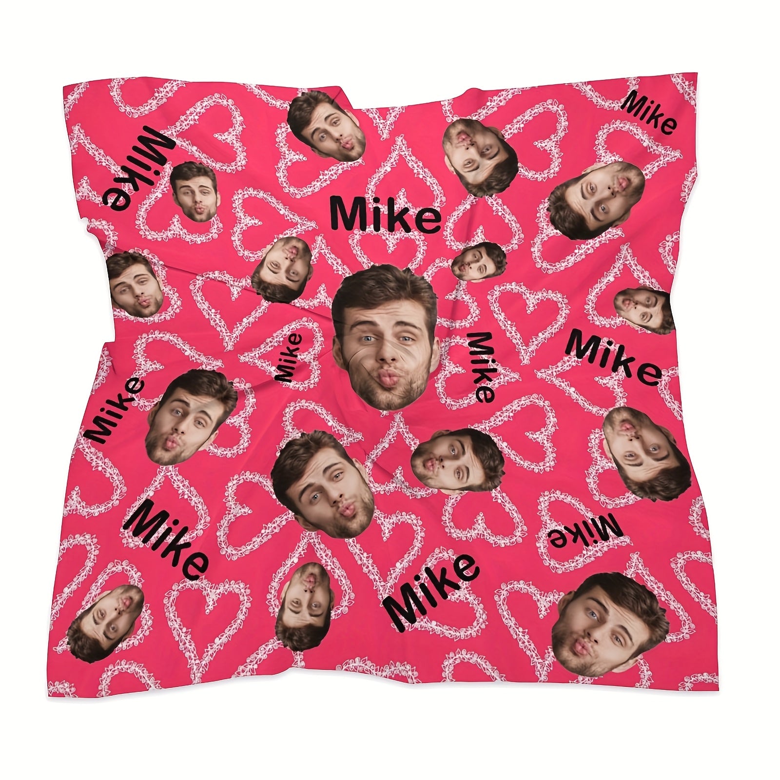 Personalized Custom Photo Square Scarf Bandanas Soft Scarf
