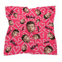 Personalized Custom Photo Square Scarf Bandanas Soft Scarf