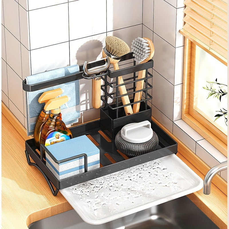 Kitchen Sink Sponge Holder Drain Rack Multifunctional Sink Caddy