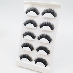 5 Pairs 3D Silky Lashes for Hooded Eyes Fluffy Natural Look Makeup Gift
