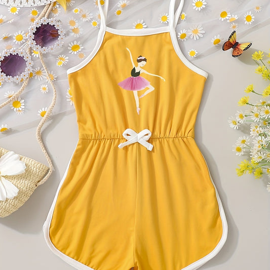 Toddler Girls Ballet Dancer Cami Rompers Jumpsuits