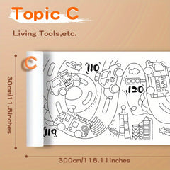 Large Coloring Poster Roll Paper for DIY Painting - Ideal Gift for Class