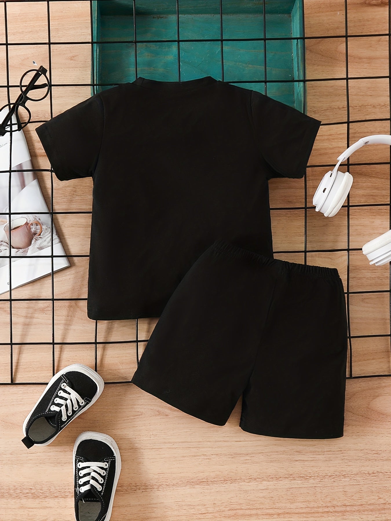 2pcs Boys Casual Tee & Shorts Set Summer Kids Clothing