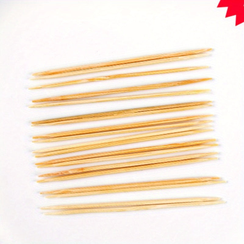 150 Natural Bamboo Toothpicks Double Headed Disposable