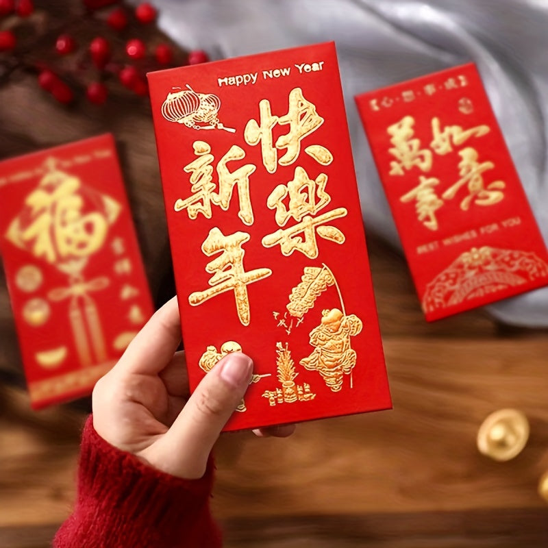 12/24pcs Red Pocket Lucky Money Bag Creative Red Envelopes For Blessing