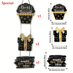3pcs Year Door Hanging Decorations Birthday Party Home Decor