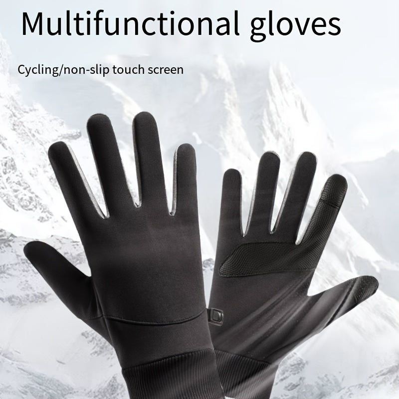 Winter Cycling Gloves Touch Screen Velvet Warm Gloves For Men Women