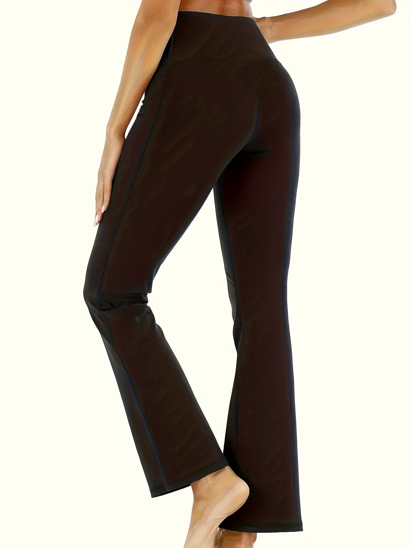 Women's High Waist Flare Leggings with Pockets