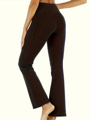 Women's High Waist Flare Leggings with Pockets