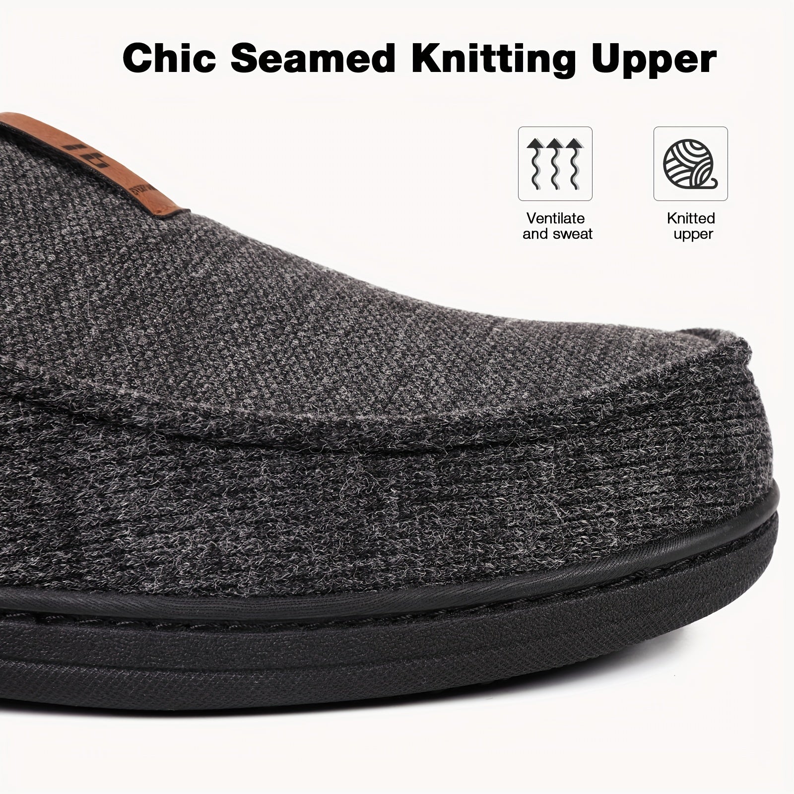 Men's Knitted Mules Lightweight Slip-On Casual Shoes