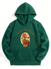 Skeleton Pumpkin Halloween Pattern Hoodie Sweatshirt for Girls