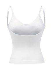 3 Sets Women's Seamless Cami Tops Soft & Comfy Stretch Everyday Top