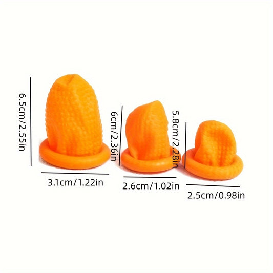 3pcs Rubber Finger Cots Upper Dyed Anti fouling Finger Cots