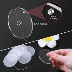 50 Acrylic Keychain Blanks Variety Shapes DIY Crafts Projects