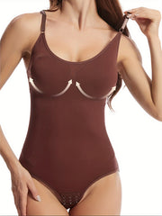 Solid Shaping Bodysuit Tummy Control Butt Lifting Slip Body Shaper Women