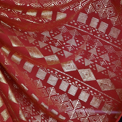 Boho Red Scarf Vintage Shawl Chiffon Wrap